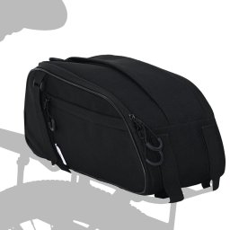 vidaXL Torba Rowerowa na Bagażnik 8 L Czarna 38x16x16 cm