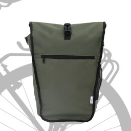 vidaXL Torba Rowerowa na Bagażnik 20 L Oliwkowa 34x16x59 cm