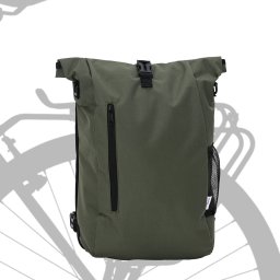 vidaXL Torba rowerowa na bagażnik 20 L oliwkowa 31x13x58 cm
