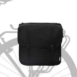 vidaXL Podwójna torba rowerowa 48 L Czarna