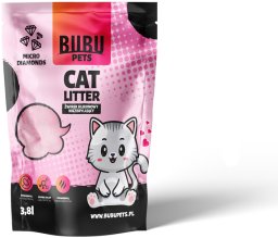BUBU Pets Żwirek Silikonowy Niezbrylający Micro Różowy 3,8l