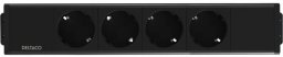 DELTACO power panel, 4 sockets, GST18 connection, daisy chaining