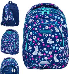 Plecak szkolny króliczki Baby Bunny AB330 3 komorowy 20l ASTRABAG