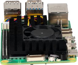 Raspberry Pi cooling pad with fan, Raspberry Pi 5 B, black