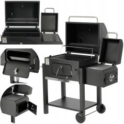 LUND DELUXE CHARCOAL GRILL WITH SMOKER