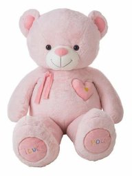 LLOPIS OSO VALENTIN ROSA plush bear 115 CM, 10704