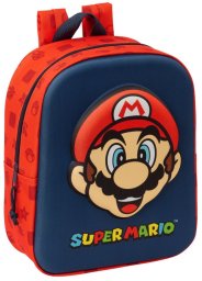 Plecak szkolny Super Mario Czerwony Granatowy 22 x 27 x 10 cm
