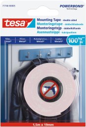 Tesa DOUBLE-SID TAP 1.5MX19MM FOR TIL AND MET
