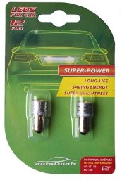 LED BULBS BA9S 1SMD WHITE 2PCS