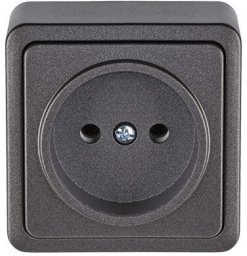 SOCKET RP16-001V OVER PLASTER ANTHR SL+