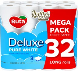 PAPER WXRUTA PUREWHITEDELUXE 32PCE 3PLY