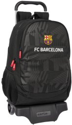 Torba szkolna z kółkami F.C. Barcelona Black Czarny 32 x 44 x 16 cm