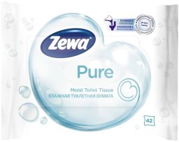 WET TOILET PAPER ZEWA PURE, 42 PCS
