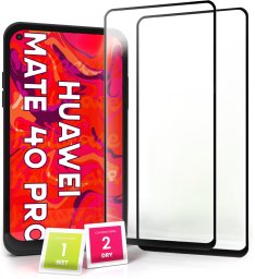 2-PAK Szkło Hartowane do Huawei Mate 40 Pro (Pełne 5D, Curved, Zakrzywione)