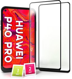 2-PAK Szkło Hartowane do Huawei P40 Pro (Pełne 5D, Curved, Zakrzywione, 9H)