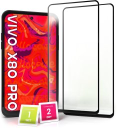 2-PAK Szkło Hartowane do Vivo X80 Pro (Pełne 5D, Curved, Zakrzywione, 9H)