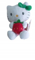 Hello Kitty maskotka pluszowa z truskawką w łapkach 18x13cm ORYGINAŁ