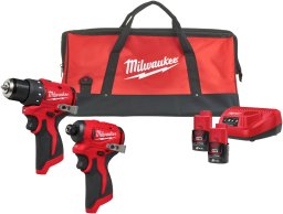 Zestaw elektronarzędzi Milwaukee 6-elementowy (M12 BLPP2D-202B)