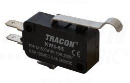 Wyłącznik krańcowy mikro z zakrzywioną dźwignią KW3-65