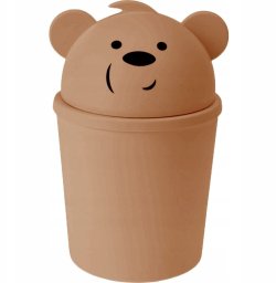 Mały kosz na śmieci w kształcie misia do pokoju dziecięcego, 1,5 l