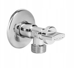 Diamond kurek kulowy kątowy z rozetą 1/2"x3/4", chrom ART.228-1/2X3/4.CH