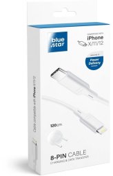 Kabel USB Bluestar USB-C - Lightning 1.2 m Biały
