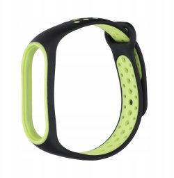 OEM Pasek silikonowy do XIAOMI Mi Band 5 / 6 / 7 zielony (05)