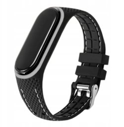 Braders Pasek z elastomeru LIFESTYLE do XIAOMI Mi Band 7 czarny (03)