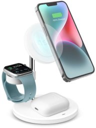 SBS TEWIRMAG3IN1, Indoor, USB, Wireless charging, White