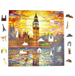 Puzzle Big Ben Mruu&Pruu 25 x 25 cm 150 elementów Układanka drewniana