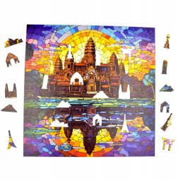 Puzzle Angkor Wat Mruu&Pruu 25 x 25 cm 150 elementów Układanka drewniana