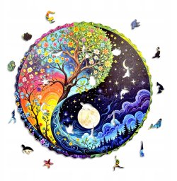 Puzzle Drewniane Duże Ying Yang dla dorosłych XL Mruu&Pruu Drzewo Życia
