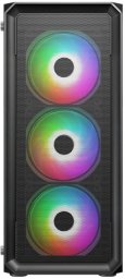 VeinX case HERMES MESH Mid Tower, ATX, 1xUSB 3.0, 2xUSB 2.0, 4x ARGB Fan, ARGB Controller, černá