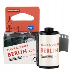 Nespalvota fotojuosta LomoChrome B&W Berlin Kino ISO 400/135/36