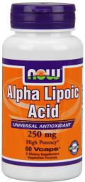  NOW Foods Alpha Lipoic Acid 250mg 60 kaps.