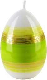 Świeca RAINBOW Jajko B 8xh11cm parafinowa zielona