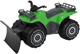 PLASTO Quad z pługiem w pudełku 30 cm zielony PLA1600