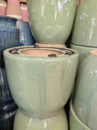 NEVA GREEN Komplet 3 osłonek  ceramiczny Xl: 50x50x45/ L:42x42x42/ M:35x35x38cm