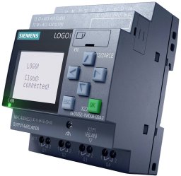 Siemens LOGO! 24CE, logiczny moduł, display PU/I/O: 24V/24V/24V transistor, 8DI (4AI)/4DO