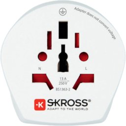 Skross 1.500210-E, Type F, Universal, Type I (AU), Type B, Type C, Type F, Type G (UK), Type I (AU), Type J (CH), Type L (IT), Type N (BR), 100-250 V, 50 - 60 Hz