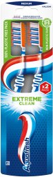 AQUAFRESH Szczoteczka do zębów Extreme Clean - medium(średnia) DUO 2 sztuki