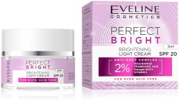 Eveline Perfect Bright Rozjaśniający lekki krem do twarzy na dzień SPF20 50ml
