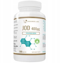 Bodymax PROGRESS LABS_Jod 400 jednostek suplement diety 180 tabletek