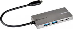 HUB USB SilverStone 2x USB-C  + 2x USB-A 3.1 Gen1 (SST-EP09C)