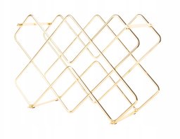 Metalowy stojak na wino DIAMONDS, 40,5 x 27,5 x 15,5 cm