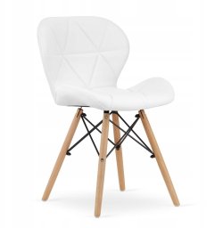 Signal 4 zestaw krzeseł jadalnianych Lago, biały/brązowy