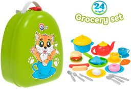 Vaikiškas iškylos rinkinys kuprinėje Technok, žalias