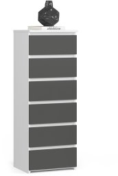 Malys Group Komoda Akord CL6, biała/szara