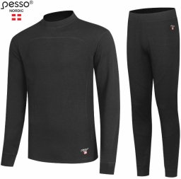 Termo apatinių komplektas vyrams Pesso Merino100 Pura®, juodas