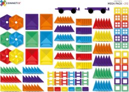 CONNETIX Rainbow Mega Pack 212 el klocki magnetyczne 3+